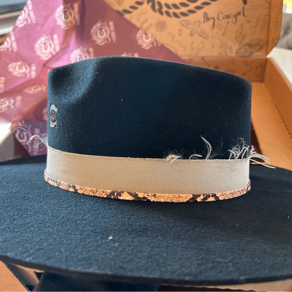 Charlie 1 Horse Lainey Wilson “Lucky Me” Felt hat - Picture 4 of 7